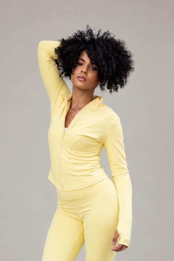 Sculpt Zip Jacket - Lemon